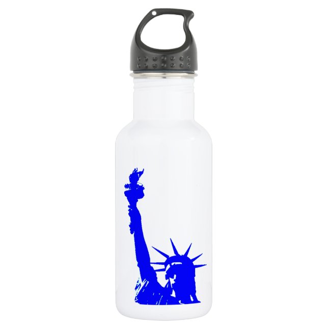 Garrafa Estátua de Arte Pop Azul da Liberdade (Frente)