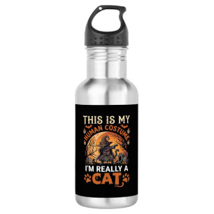 Garrafa Este É Meu Disfarce Humano Gato De Halloween Bruxa