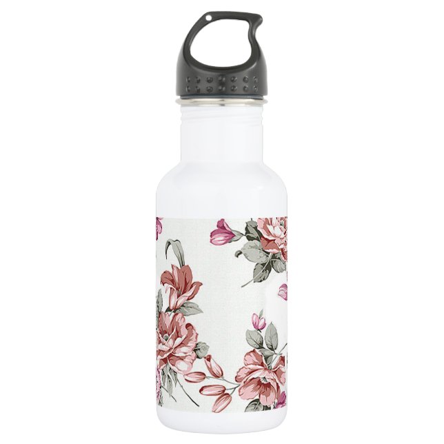 Garrafa Estilo Vintage  Flores Femininas Despojadas (Frente)