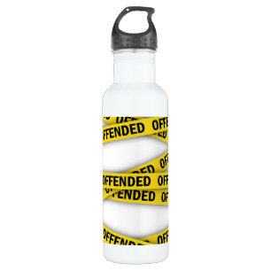 Garrafa Estou ofendido que a fita policial não atravesse