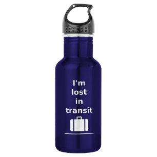 Garrafa Estou perdido em Viagem de trânsito.