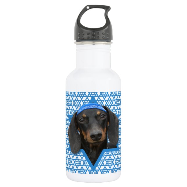 Garrafa Estrela de David de Hanukkah - Dachshund - Winston (Frente)