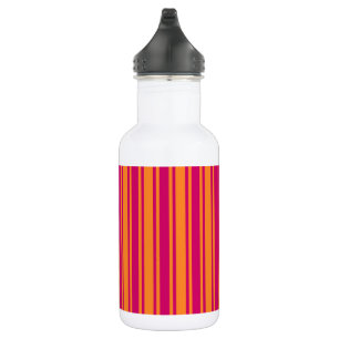 Garrafa Estrias de doces cor-de-rosa e laranja