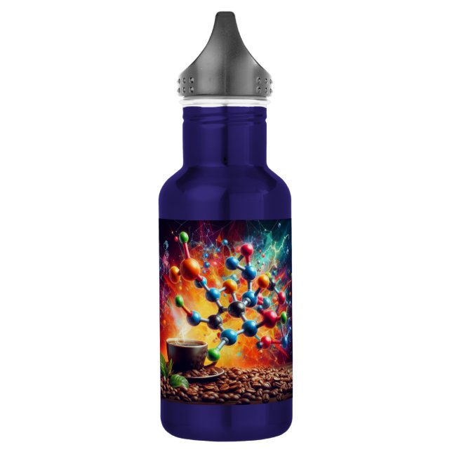 Garrafa Estrutura de Cafeína Molecular - Café de Arte Cien (Esquerda)