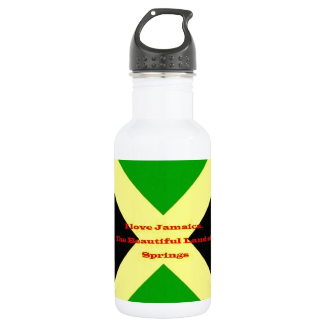 Garrafa Eu Amo A Jamaica. A bela terra dos Primaveras (Frente)