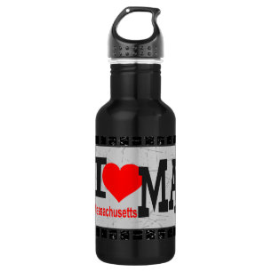 Garrafa Eu amo Massachusetts -