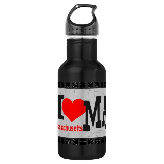 Garrafa Eu amo Massachusetts - (Frente)