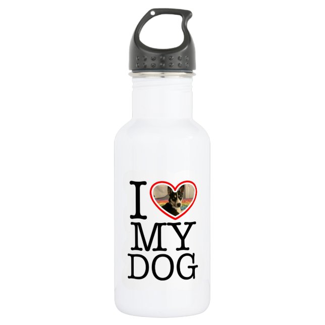 Garrafa Eu Amo Meu Cachorro Personalizado (Frente)