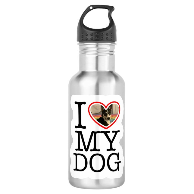Garrafa Eu Amo Meu Cachorro Personalizado (Frente)