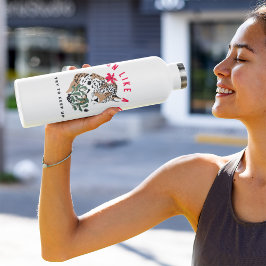 Garrafa Eu Corro Como Uma Rapariga Motivacional Vermelha L