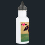 Garrafa Eu Corto Meu Cachorro Doberman Natural<br><div class="desc">Foto de um curioso e inquisitivo cão doberman,  com um nariz marrom,  olhos castanhos macios e orelhas de disquete naturais. Foto tografada para lhe dar uma antiga nostalgia. Coração,  escrevi para a esquerda da foto desse cachorro fofo.</div>