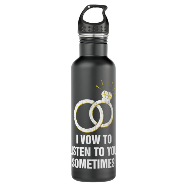 Garrafa Eu Vivo Ouvir Você Às Vezes Engraçado (Frente)