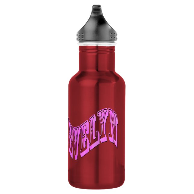 Garrafa Evelyn, Nome, Logotipo, (Direita)