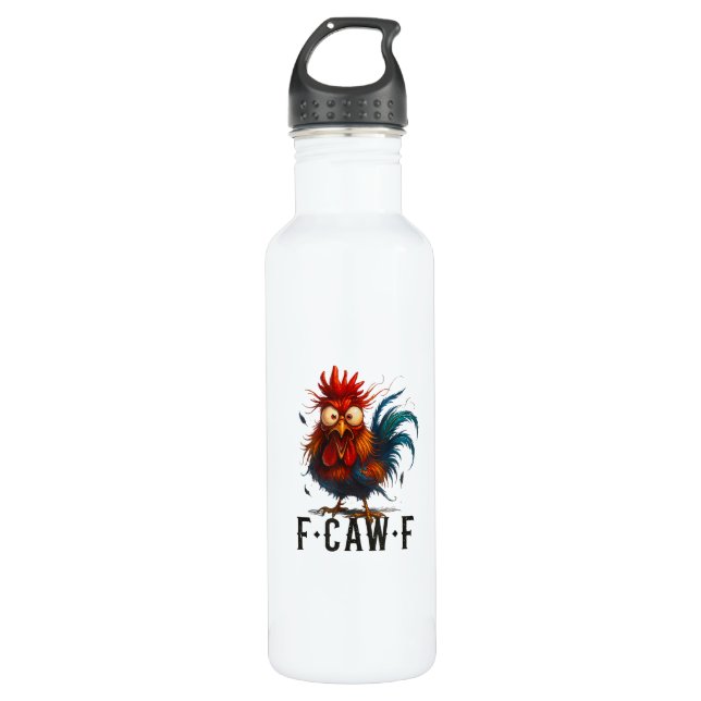 Garrafa F-Caw-F Chicken Rooster Funny Meme (Frente)