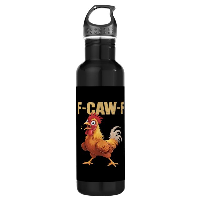 Garrafa F-Caw-F Crow Gothic Funny Humor (Frente)