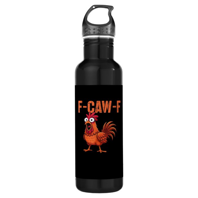 Garrafa F Caw F Funny Chicken Classic Trendy Modern Style (Frente)