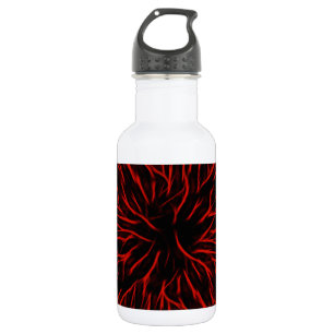 Garrafa Fagulha Abstrata de Fogo Vermelho Ardente