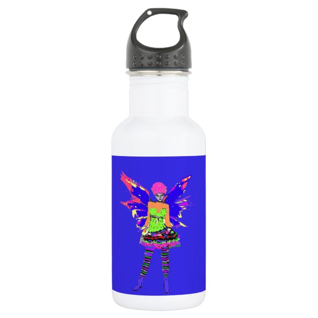 Garrafa Fairy Punk Pop Art (Frente)