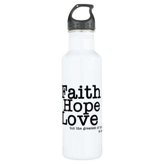 Garrafa Faith Hope Love Bottle (Frente)