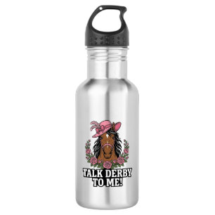 Garrafa Fale Derby Comigo Design Vintage Cavalo Rosa Derby
