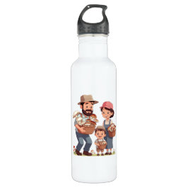 Garrafa Family Mushroom Picking Together