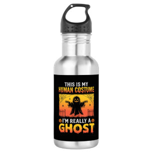 Garrafa Fantasia Humana de Halloween Fantasma Vintage