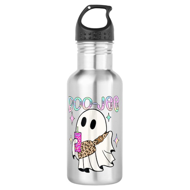 Garrafa Fantasma de Halloween Engraçado Boo Jee (Frente)