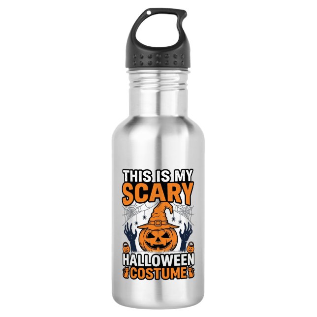 Garrafa Fantasmagórico Traje de Halloween Abóbora Bruxa Ch (Frente)