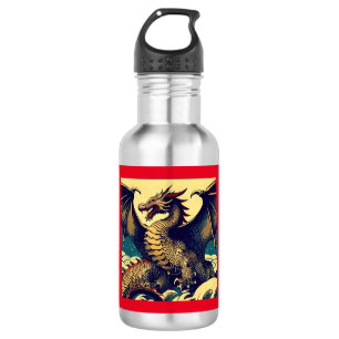 Garrafa Fantasy European Dragon - Woodcut 1