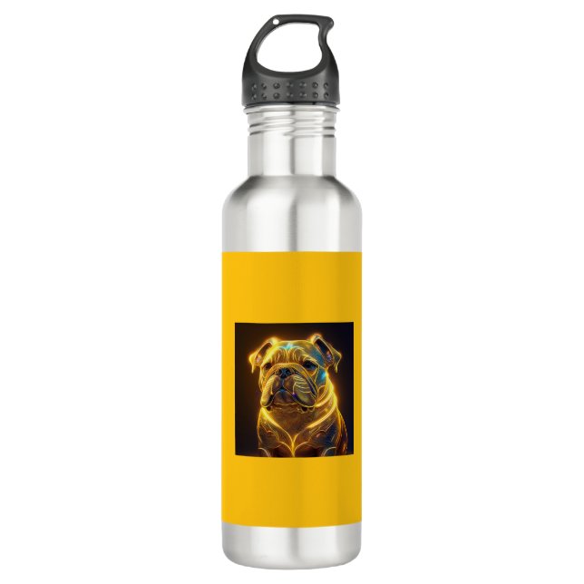 Garrafa Fantasy Image Neon Yellow English Bulldog (Frente)