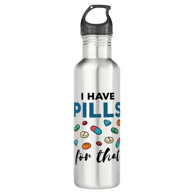 Garrafa Farmacêutica Pharmacy Tech, tenho comprimidos para (Frente)