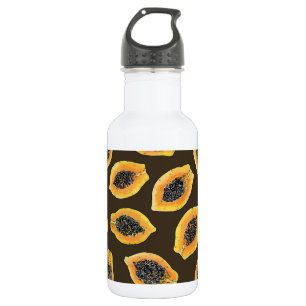 Garrafa Fatias de Papaya em castanho escuro