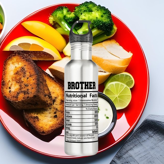 Garrafa fatos bonitos de arte de palavras do irmão (Criador carregado)