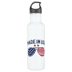 Garrafa Feito nos Estados Unidos Óculos de sol de bandeir