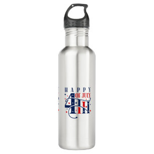 Garrafa Feliz 4 de julho Vermelho Branco e Azul