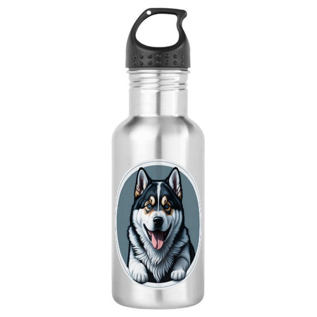 Garrafa feliz Alaskan Malamute Puppy (Frente)