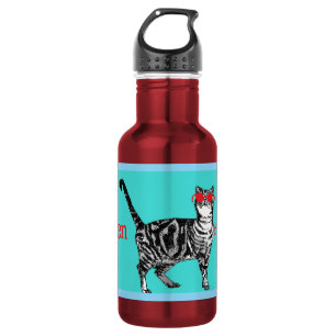 Garrafa Feliz Aniversário Seu Legal Tabby Cat Mens Marido