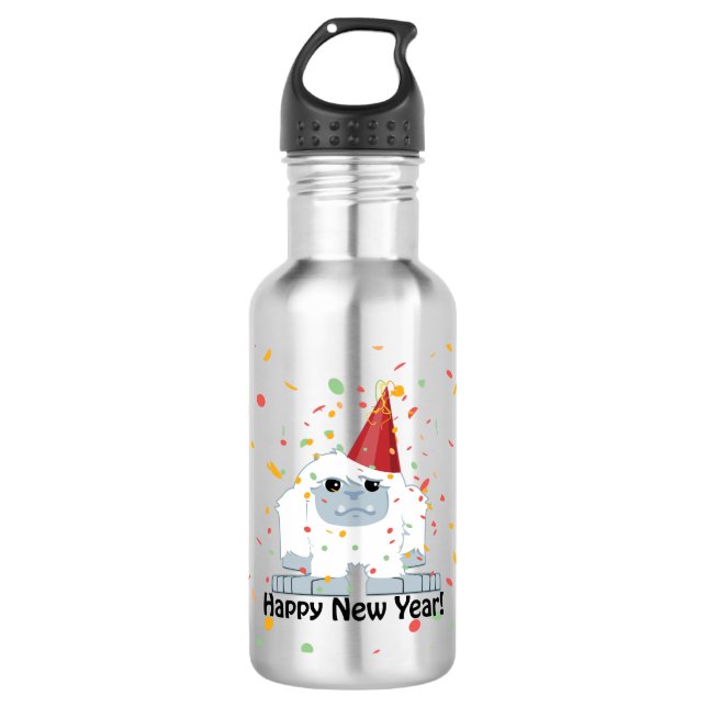 Garrafa Feliz ano novo Yeti (Frente)