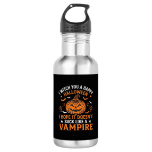 Garrafa Feliz Dia das Bruxas Vampiro Abóbora Bruxa Chapéu