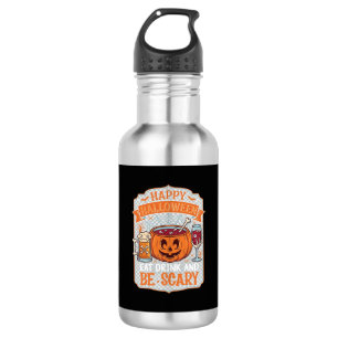 Garrafa Feliz Halloween Coma Beba Seja Assustador Cauldro