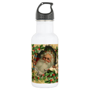 Garrafa Feliz Natal Pai Natal Claus Antiquado clássico