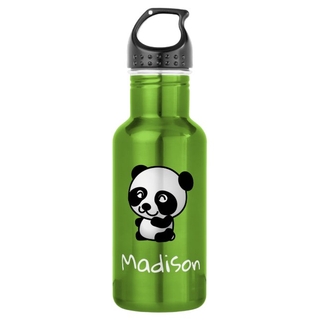 Garrafa Feliz Panda Personalizada Nome das Meninas (Frente)