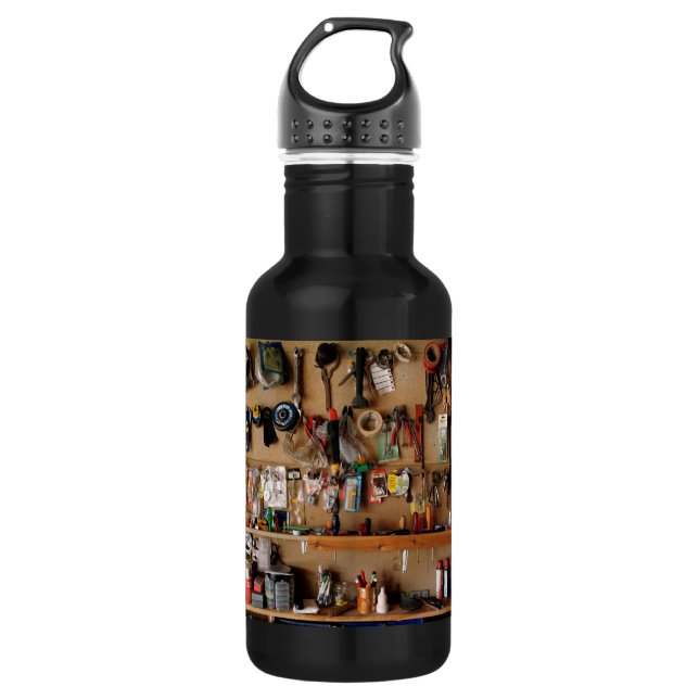 Garrafa Ferramentas na parede da oficina (Frente)