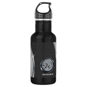 Garrafa Fibra de carbono e metal escovado 4A