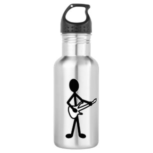 Garrafa Figura do adesivo guitarrista