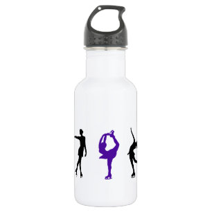 Garrafa Figura patinadores - roxo & preto