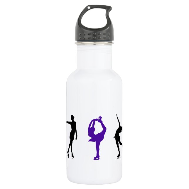Garrafa Figura patinadores - roxo & preto (Frente)