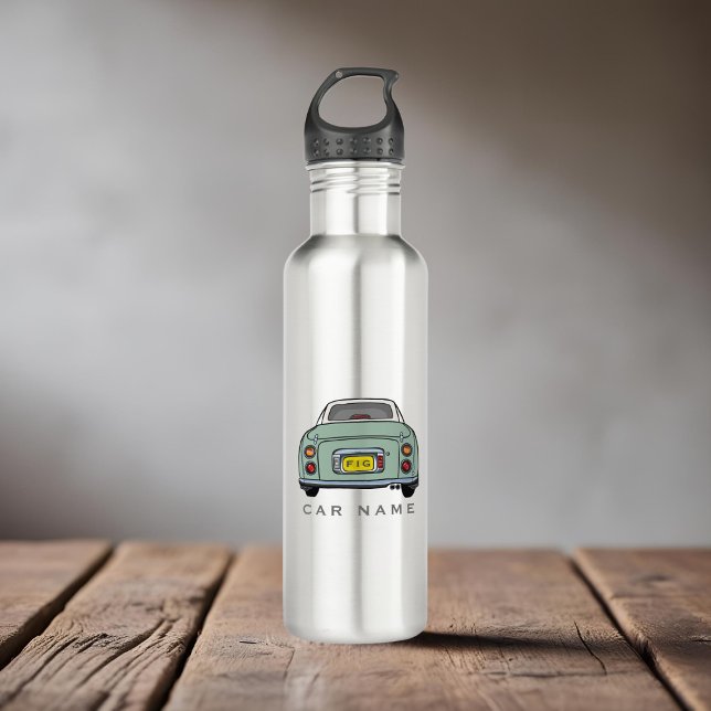 Garrafa Figuras Emerald Green Figaro Car Name Monograma (You can add your car name (or yours) and your initials to this really useful water bottle. )