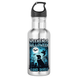 Garrafa Fins de Semana Halloween Cães Fantasma Lua Cheia S
