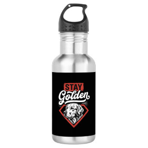 Garrafa Fique Dourado Retriever Dourado Retrô Cachorro